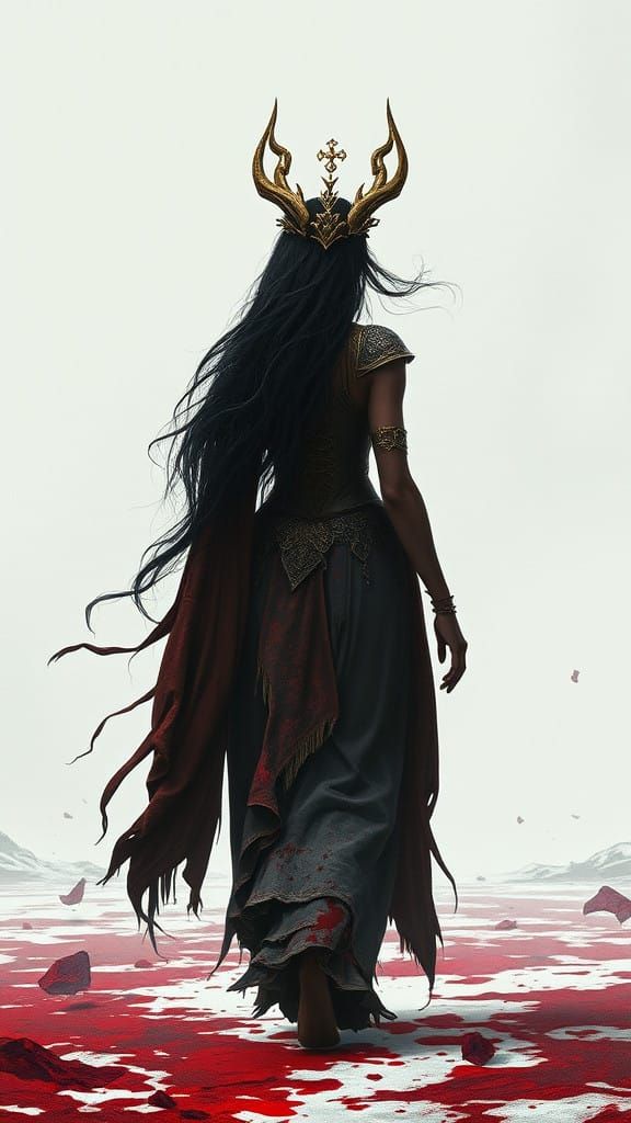 Regal Fae Queen Vanishes into Endless White