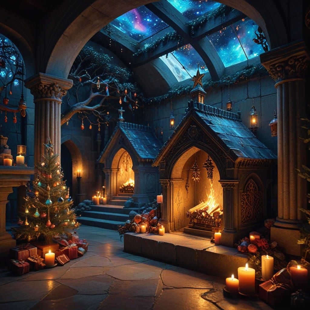Surreal Crypt Christmas with Astral Glow