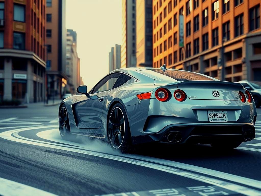 Sports Car Drifting: Hyper-Detailed Octane Render