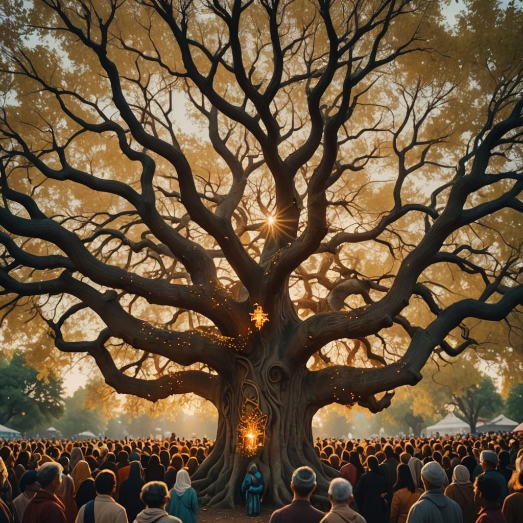 Tree of World Religions: Cinematic Film Still