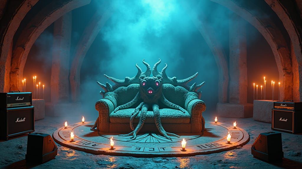 Octopus Tentacle Sofa on Rock Arena Stage