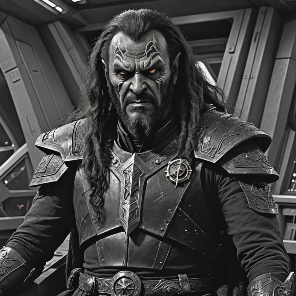 General Martok on the Bridge of the Rotarran