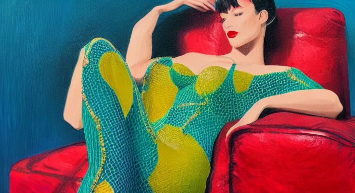 Hyperrealistic Muscular Woman in Fishnets: Nippon-Inspired C...