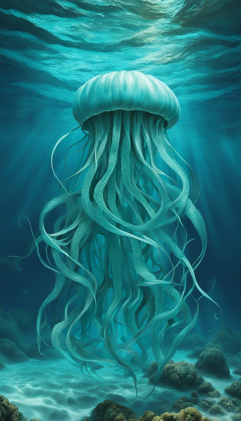 Turquoise in the ocean.