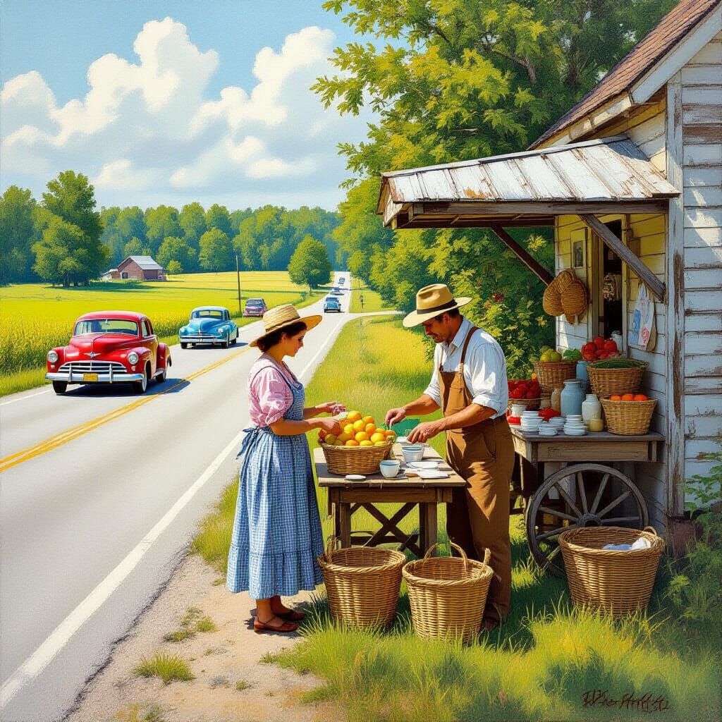 Southern Charm: Rustic Couple at Farm Stand