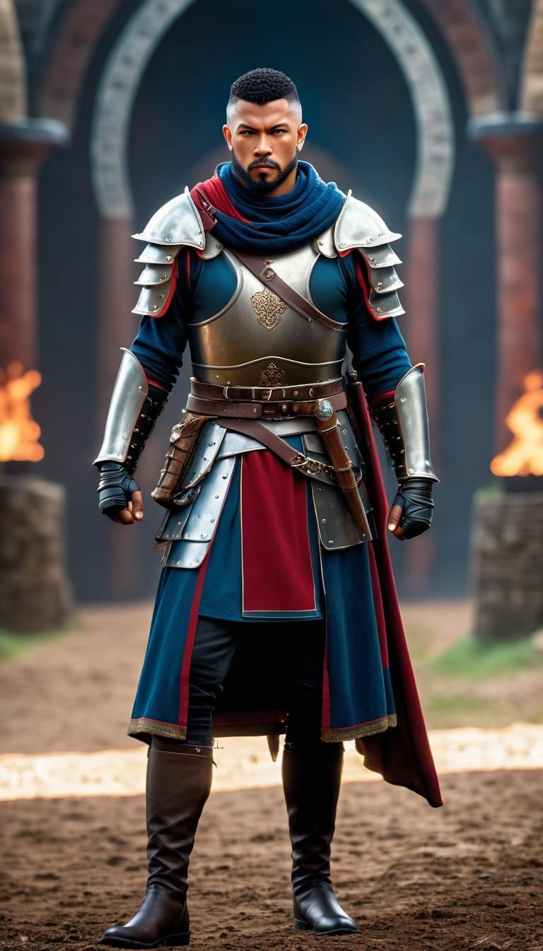 Detailed Male Fighter Concept Art