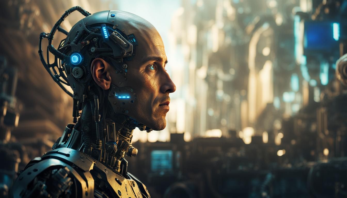 Cybernetic Organism Portrait in Photorealistic Style