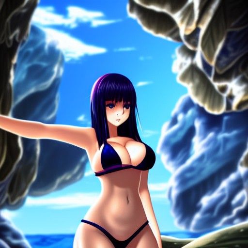Anime Girl in Bikini