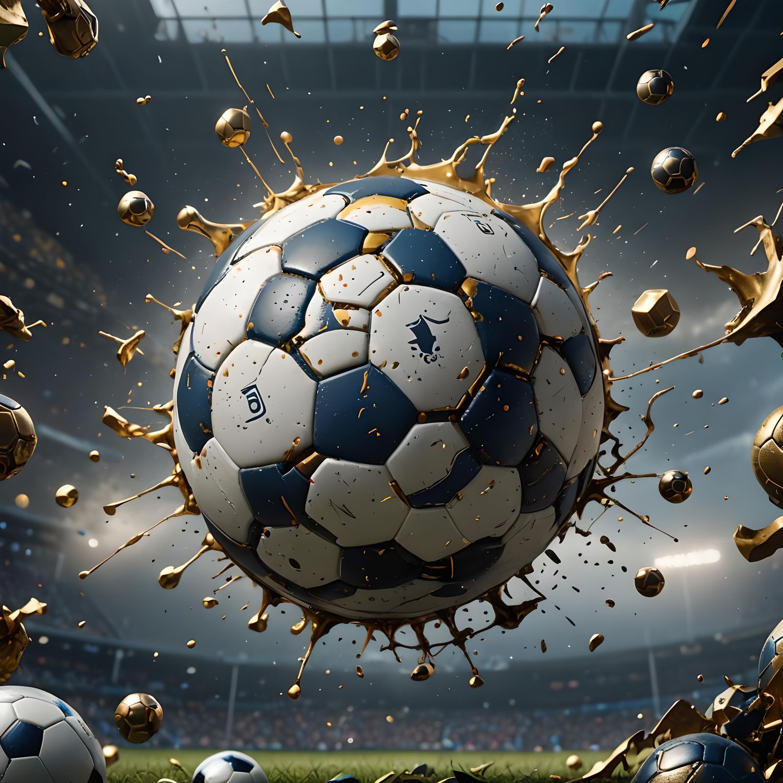 Detailed Matte Painting of a Football in 8K