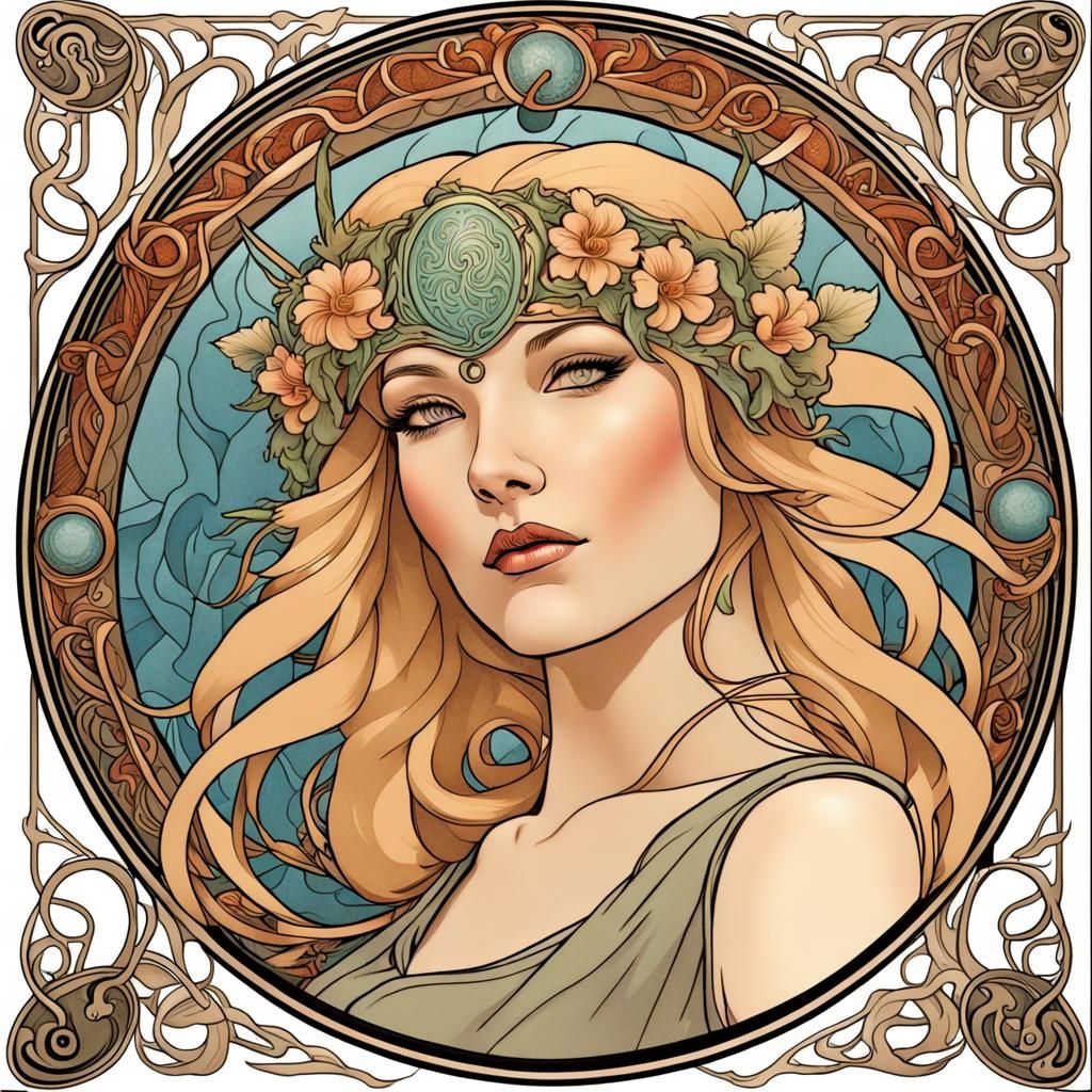 Freyja in Art Nouveau Style
