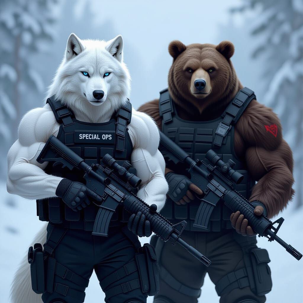Wolf and Bear Special Ops Duo