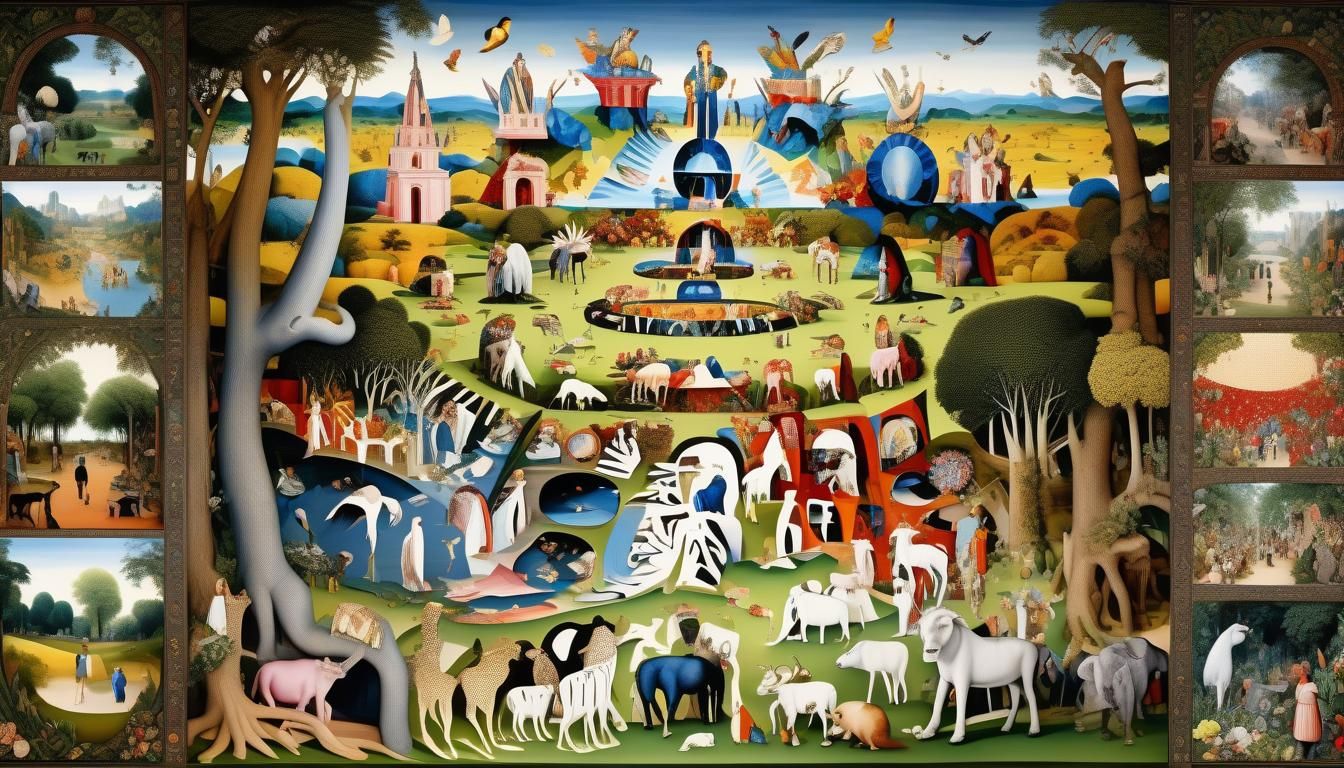 Historical Tapestry: Thousands of Photo Frames in Hyperreali...