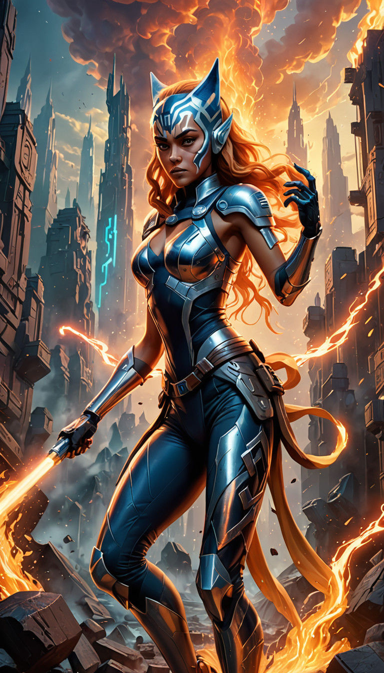 Ahsoka Tano as the Fantastic Four: Ethereal Fantasy Hero