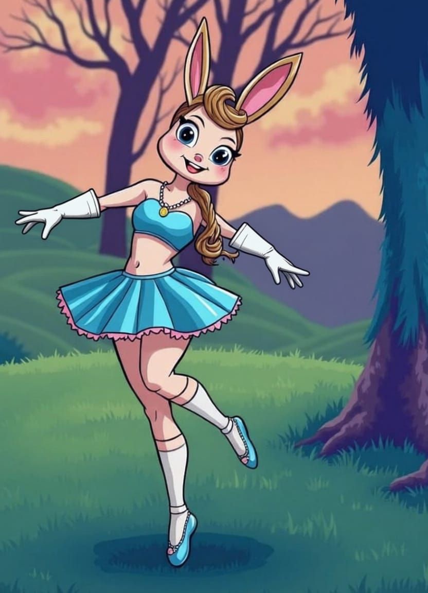 Belly Dancing Ballerina Bunny