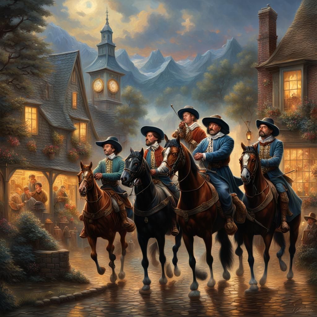 Three Musketeers in Fugue State: Digital Matte Painting