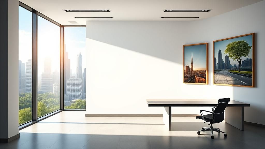 Modern Office with City View in Unreal Engine
