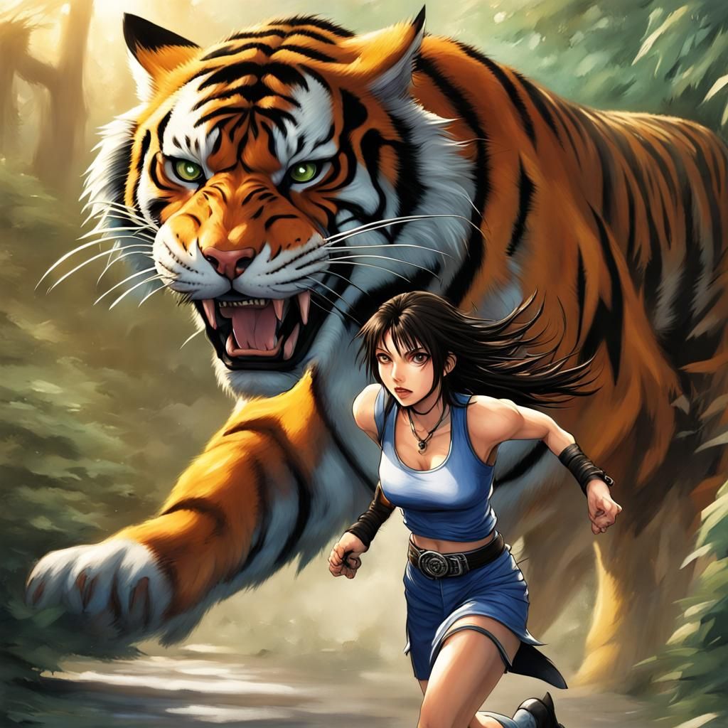 Rinoa and Bengal Tiger Chase Scene