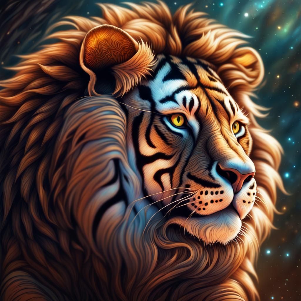 Astral Cosmic Liger Illustration