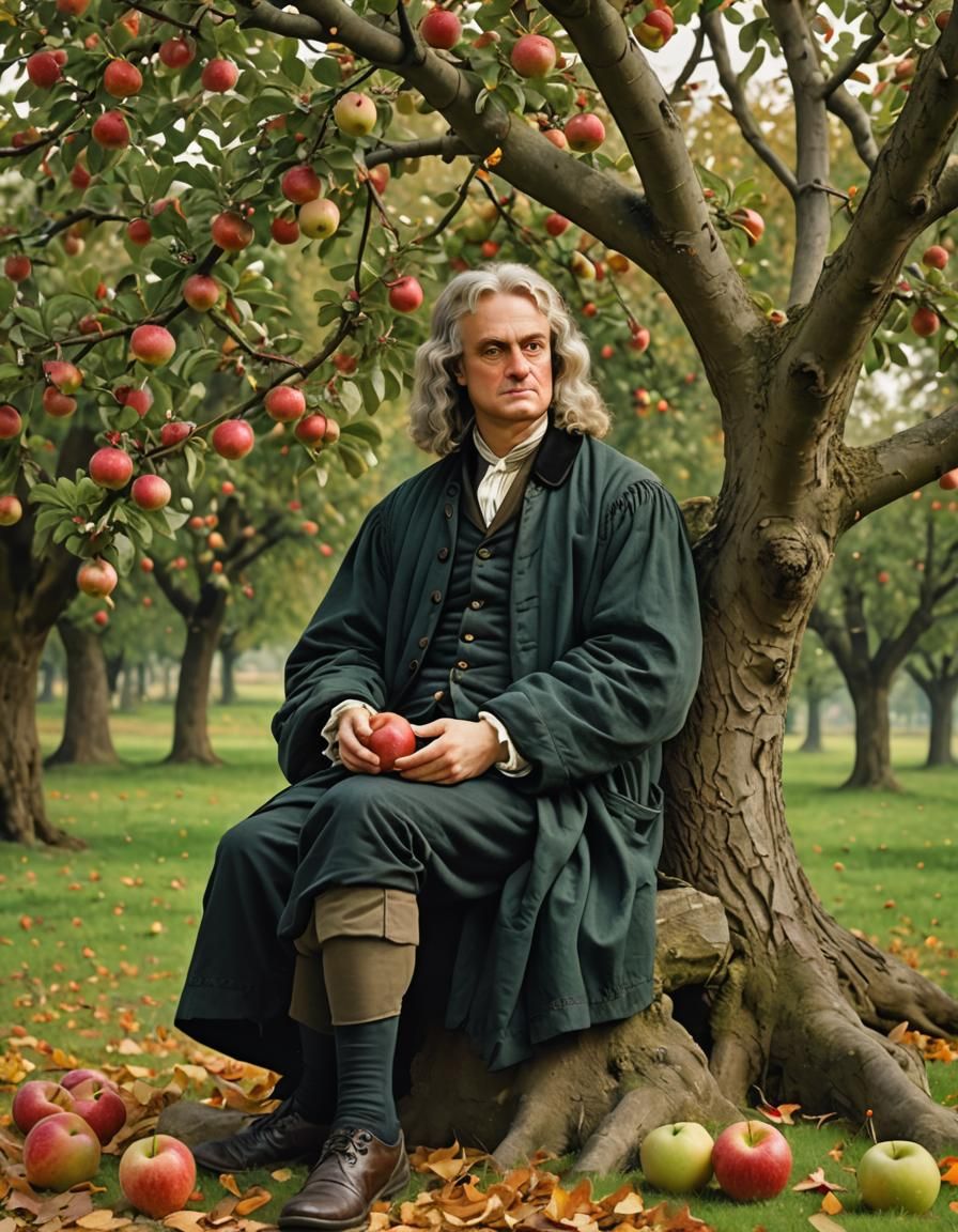 Newton Under Apple Tree: The Gravity of Autumn