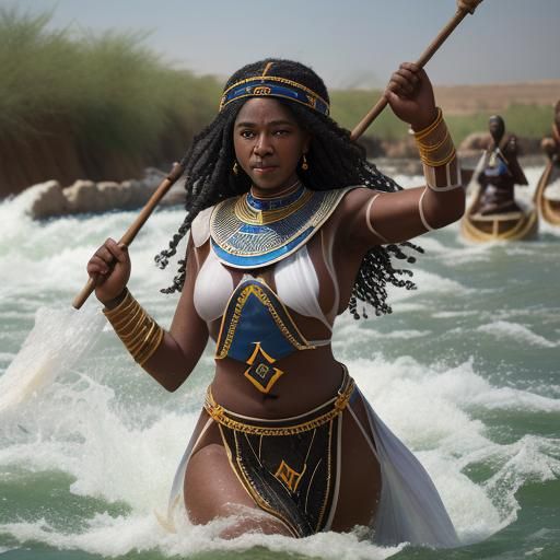 Twelve Black Tribes Crossing the Jordan River