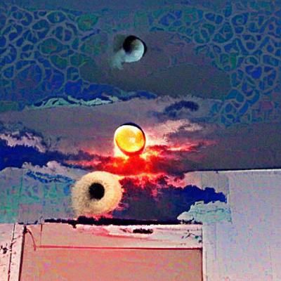 Celestial Collision: Sun and Moon Confluence