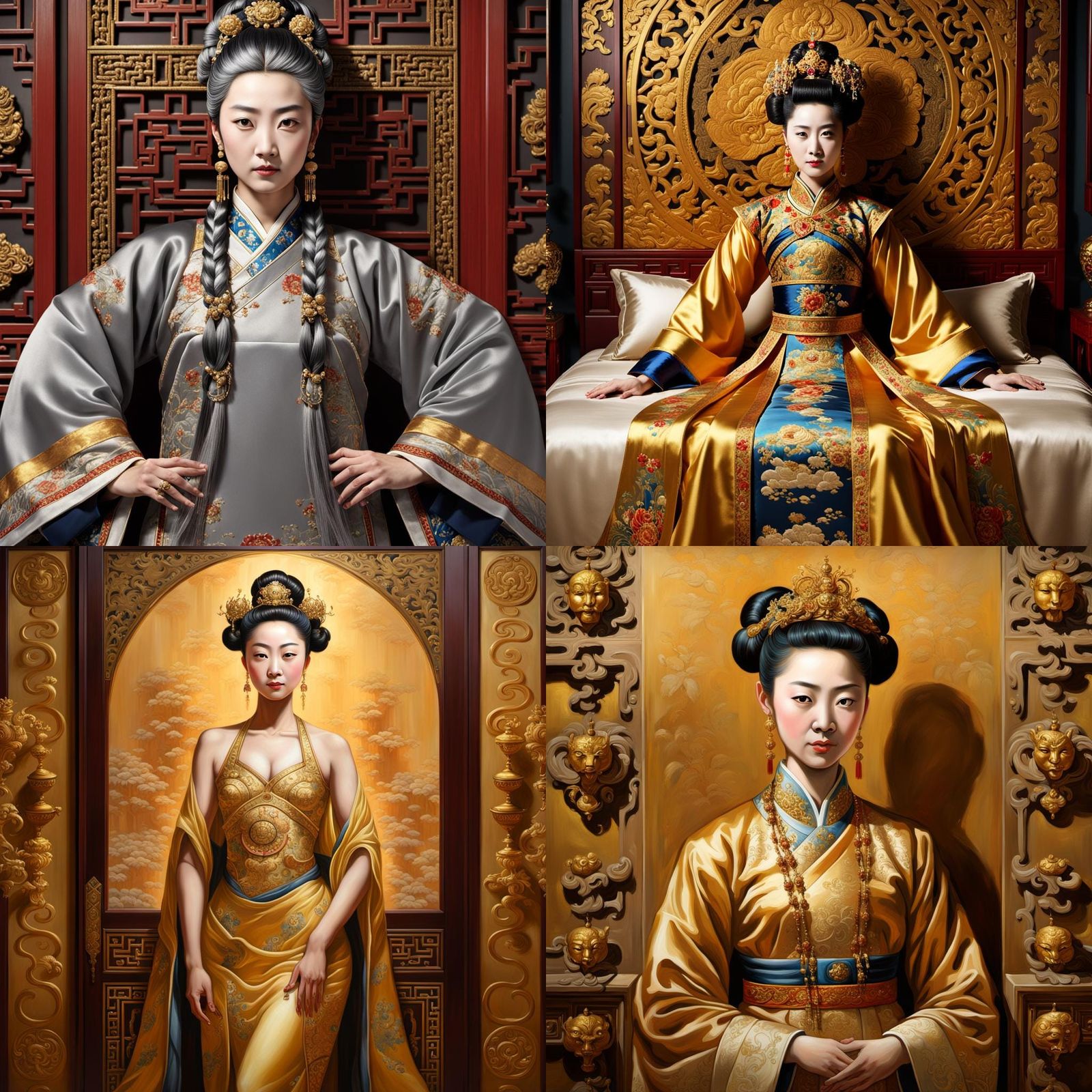 Empress Wu Zetian Portrait in Opulent Chamber