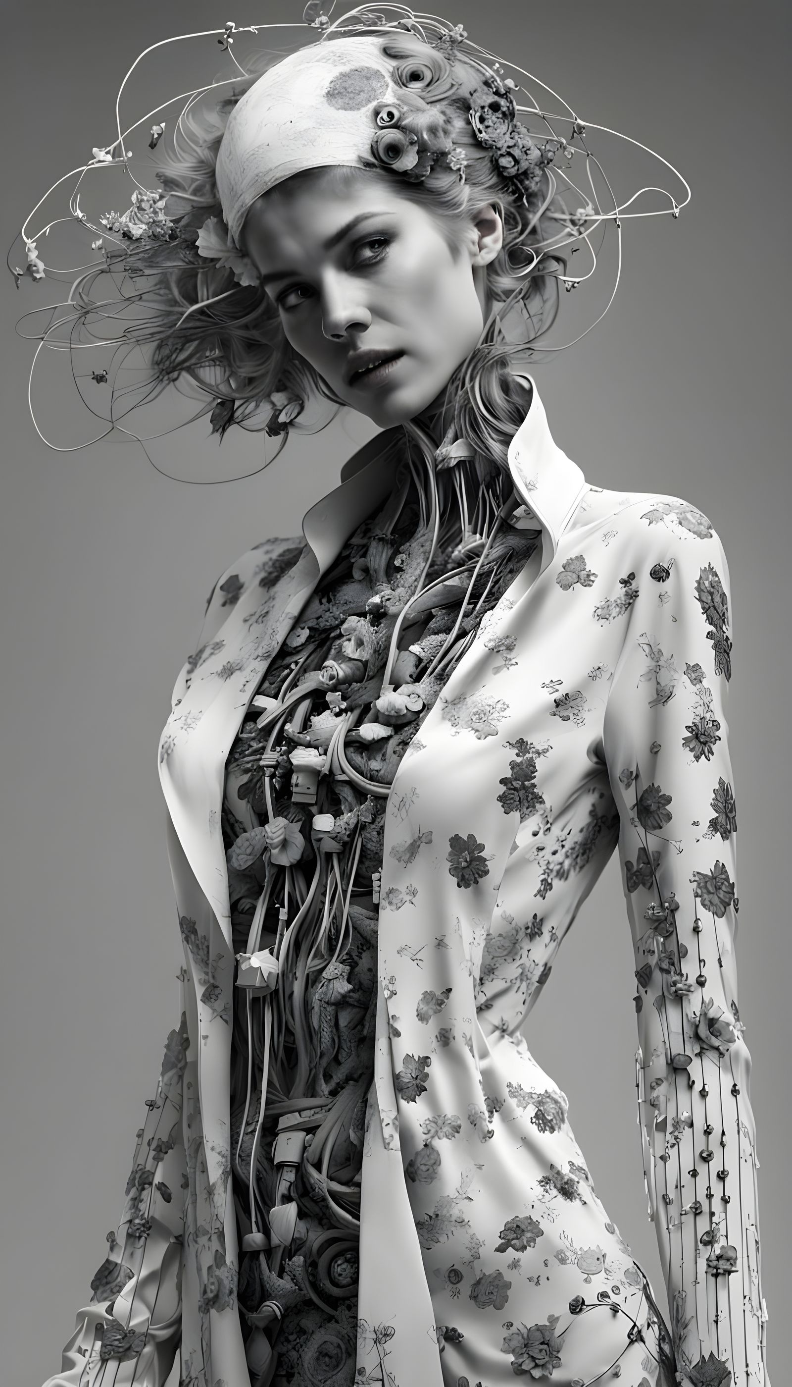 Cyborg Comfort in Monochrome