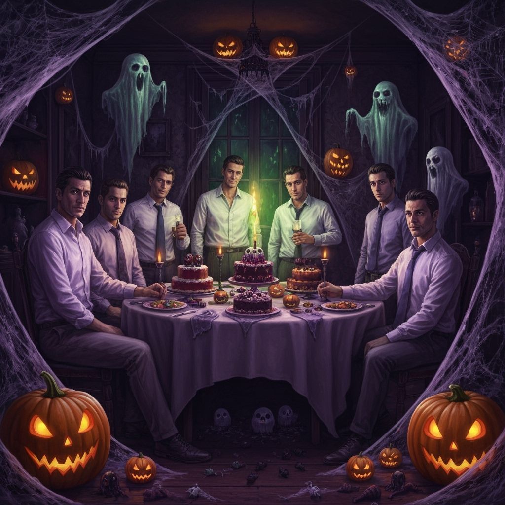 Men's Spooky Halloween Party with Haunted Cakes