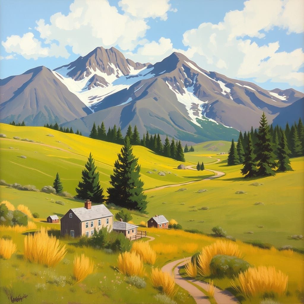 AI Generated Landscape Painting