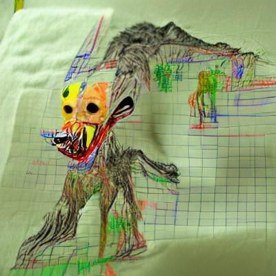 Skin Walker in Stylized Child's Drawing