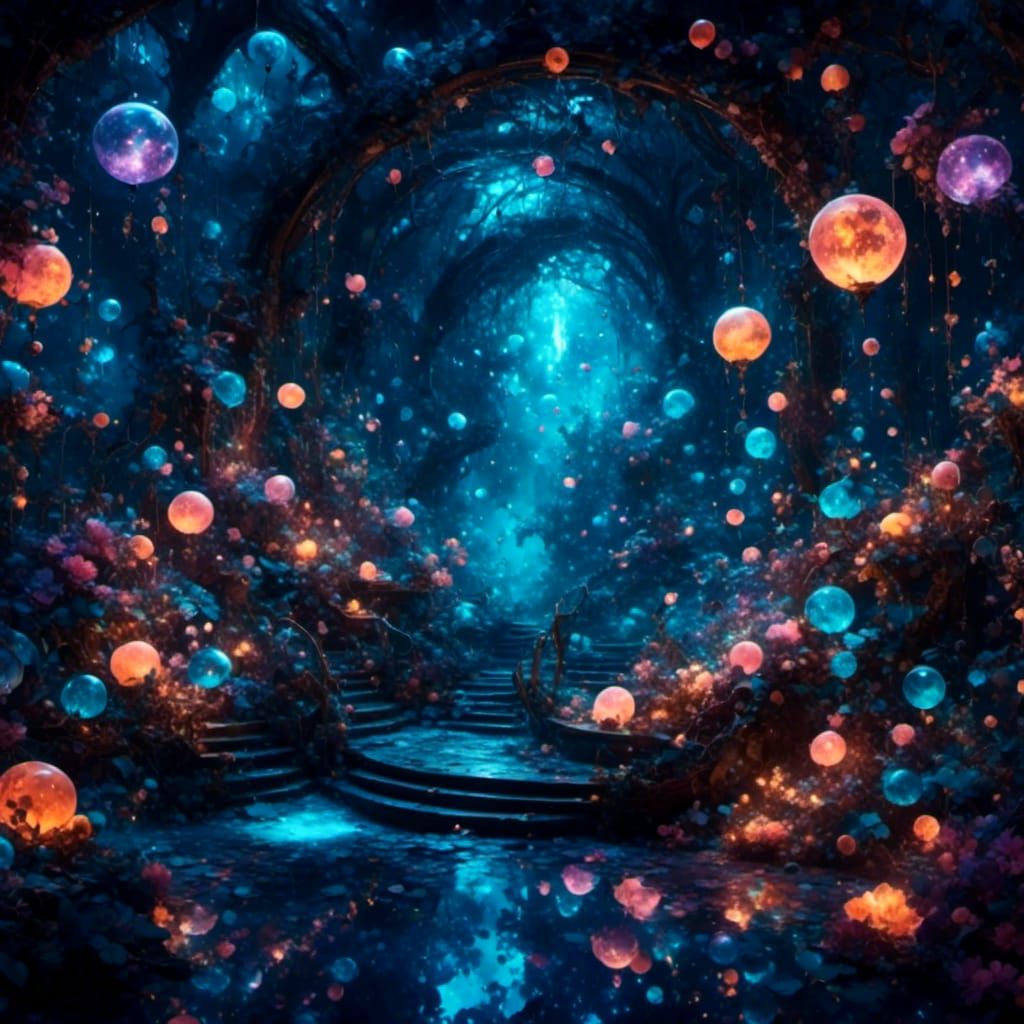 Teal, Peach, Blue, and Purple Dreamscape