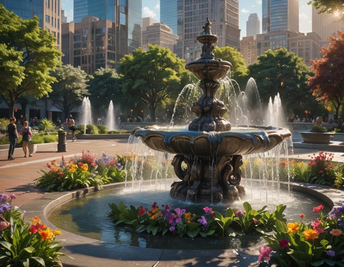 Grand Fountain in City Garden Park