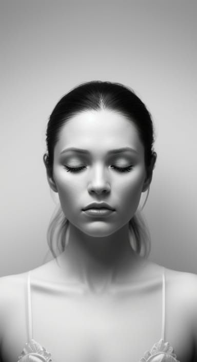 Elegant Woman in Moody Studio Lighting
