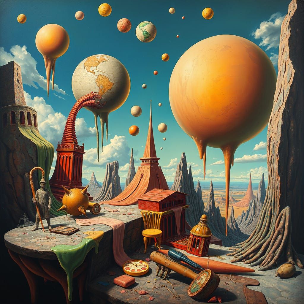 Bizarre Surreal Dreamscape with Warped Reality