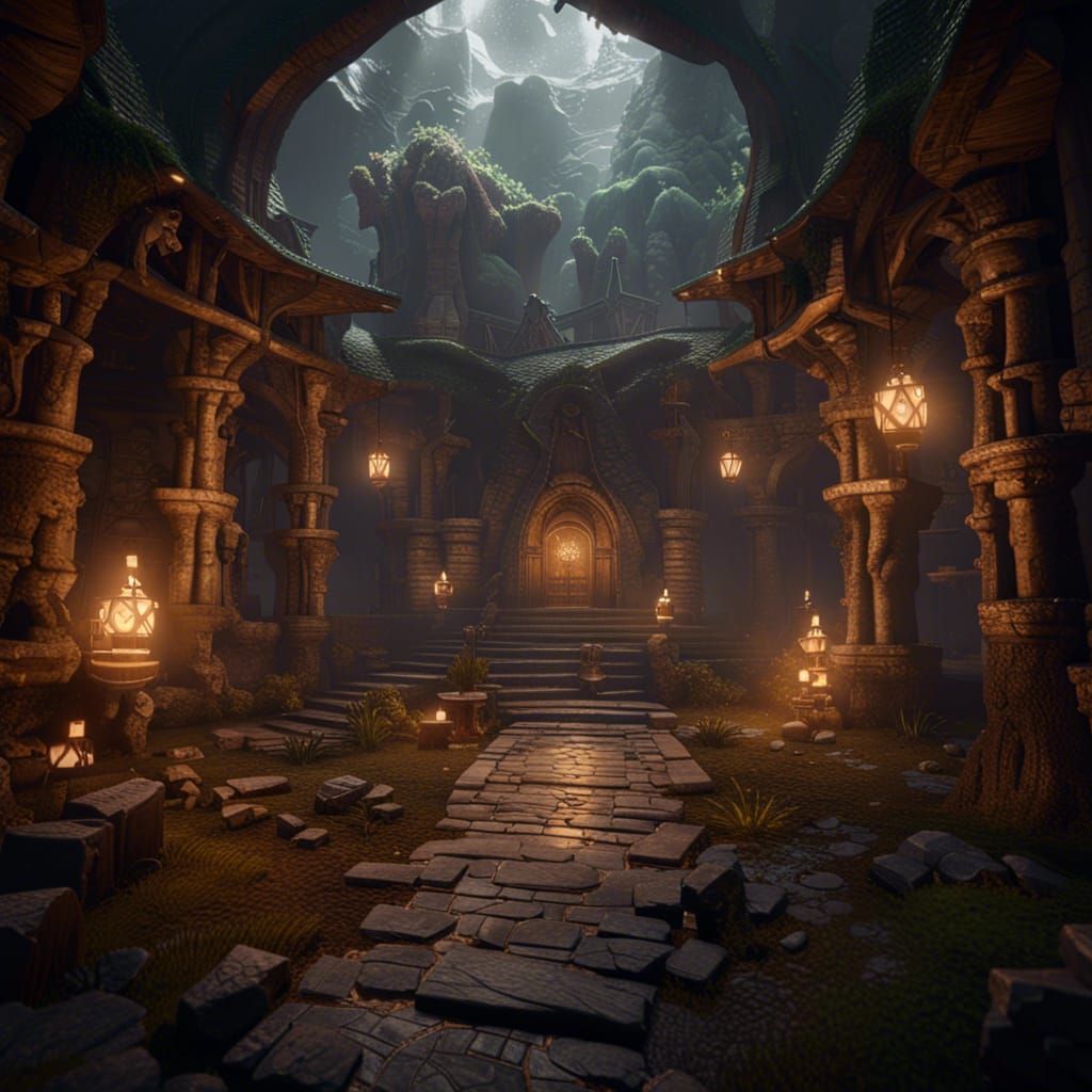 Dungeons and Dragons in 3D Game Cinematic Style