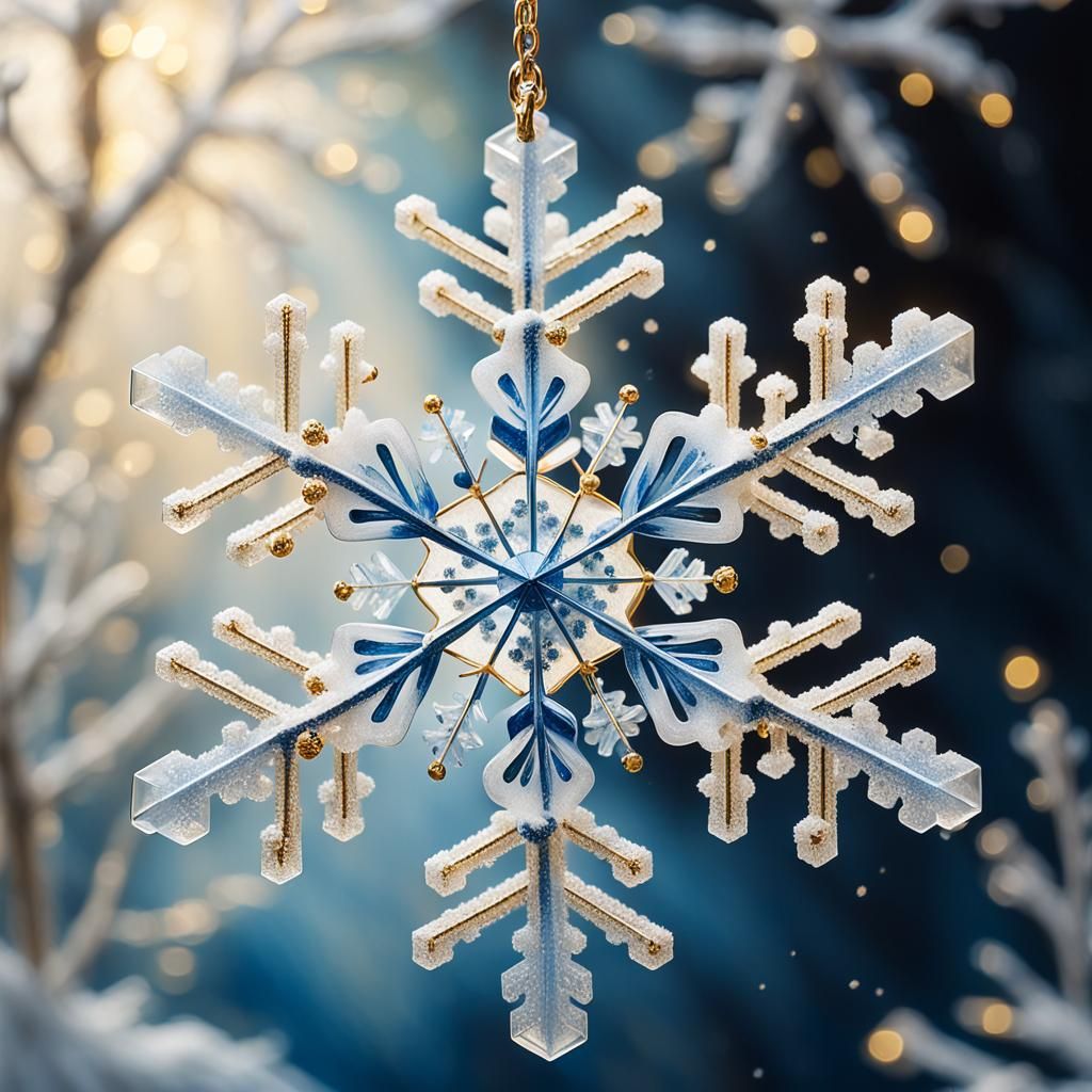 Fragile Sugar Snowflake: Dutch Golden Age Meets Enamel Art