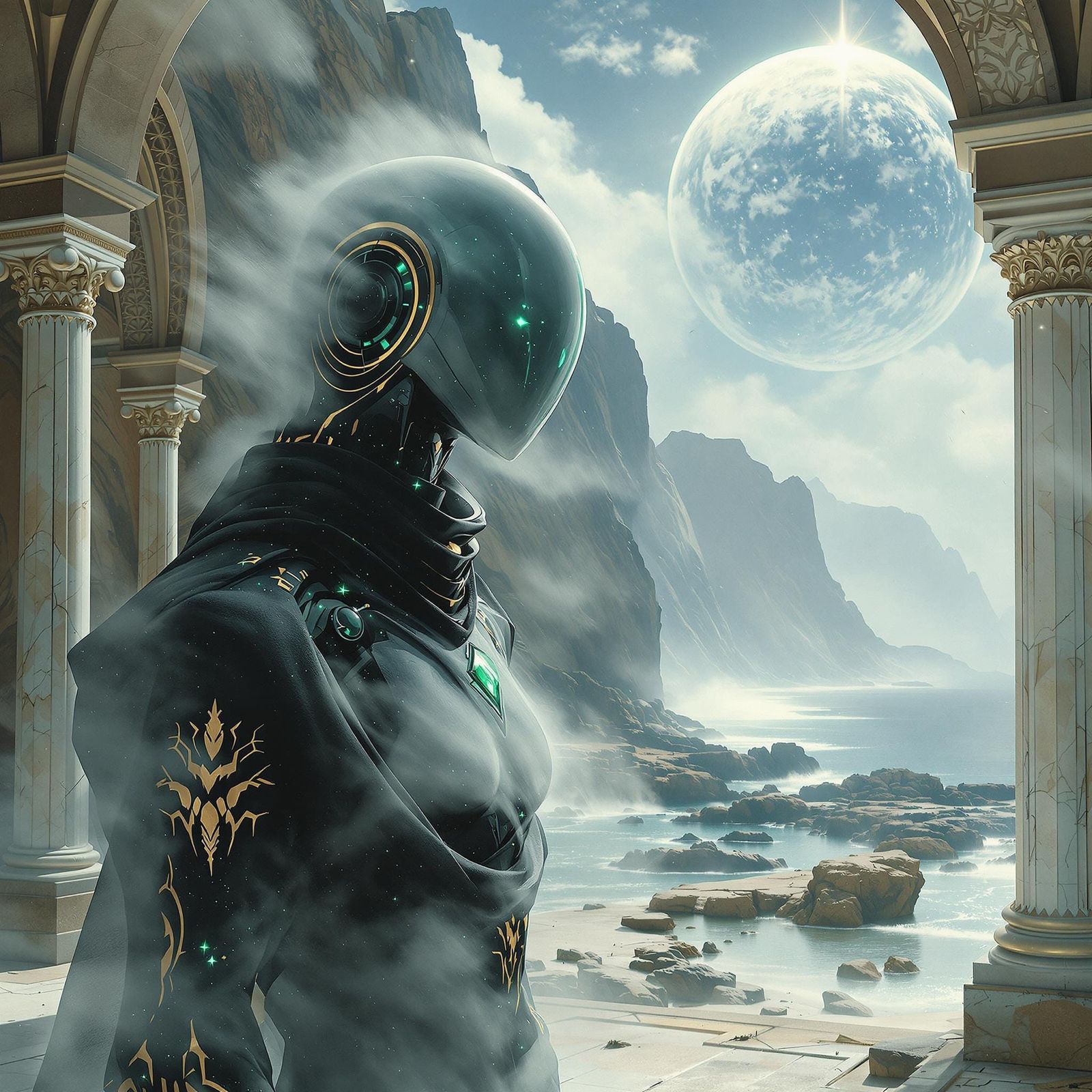 Humanoid of Mist and Shadow on Alien Coast
