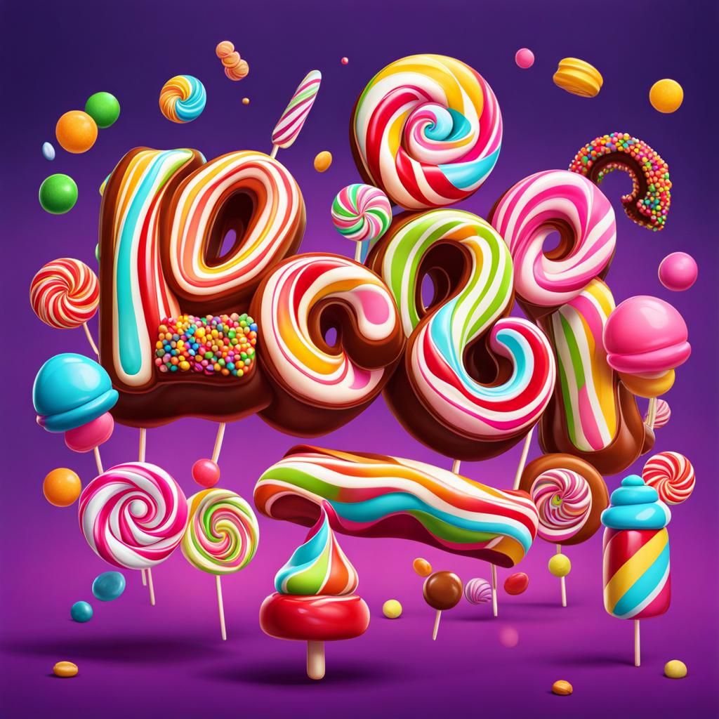 Candy Art Style Illustration of Leo