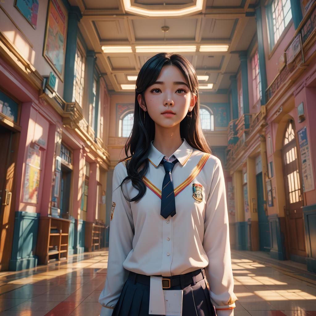 Jang Da-a as Baek Har-in: Anime School Scene