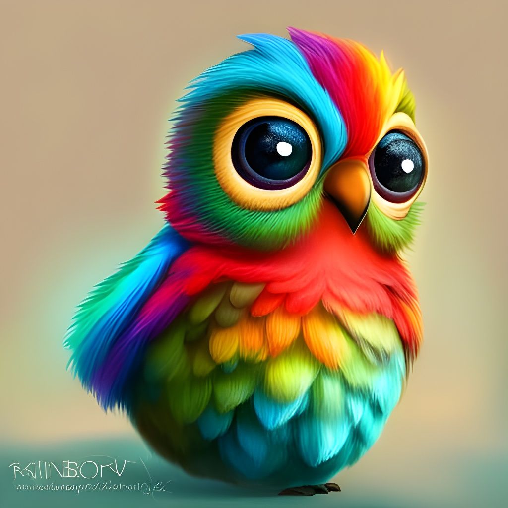 🌈Rainbow Baby Owl🌈