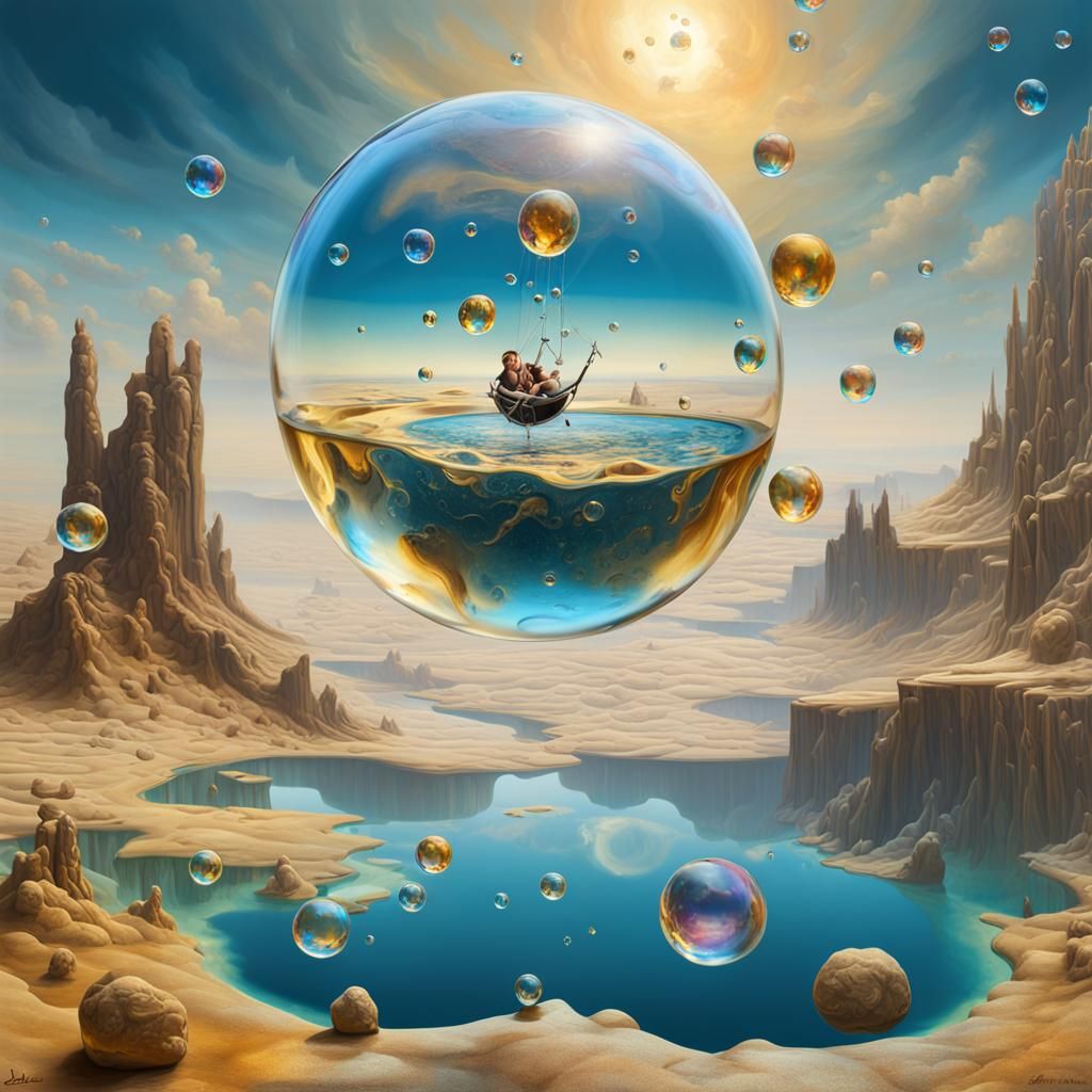 Surreal Toys Float in Soap Bubbles, Salvador Dali Style
