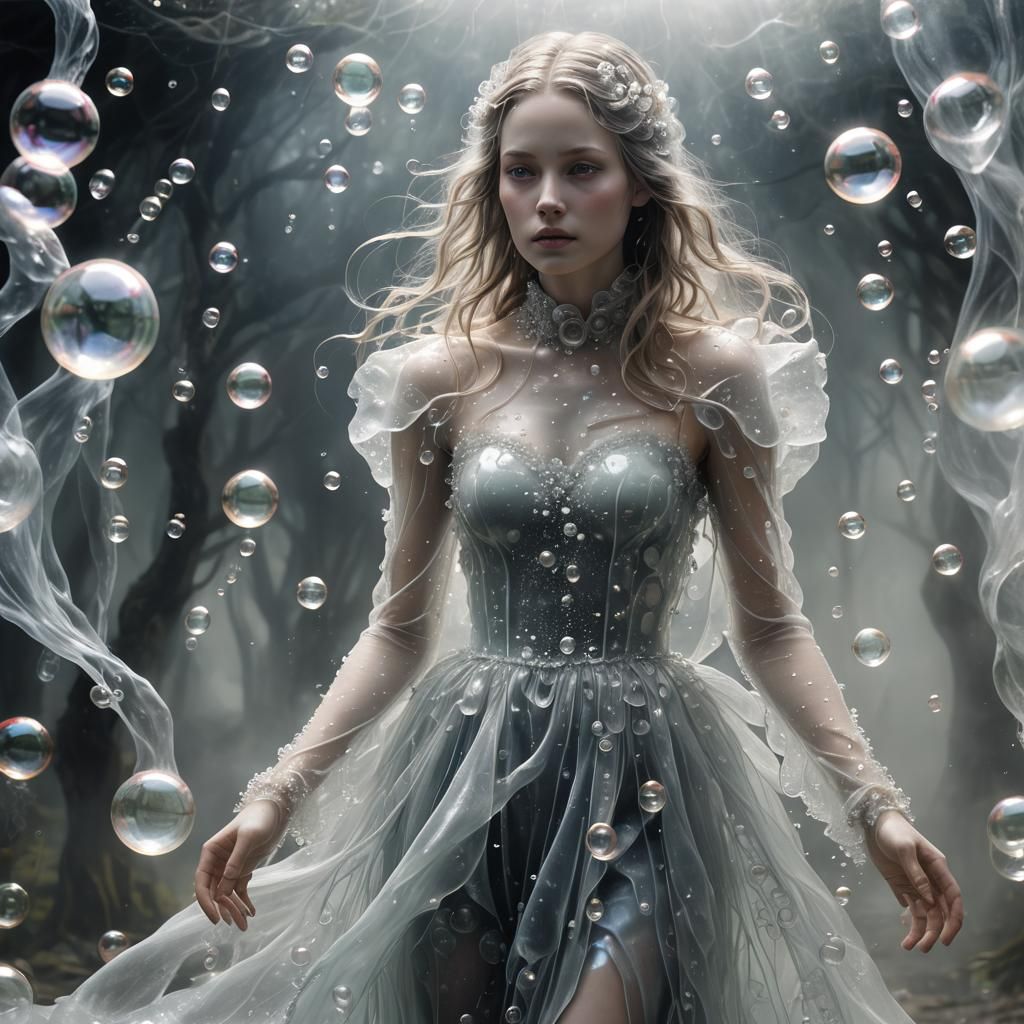 Ethereal Jelly Woman: A Surreal Apparition