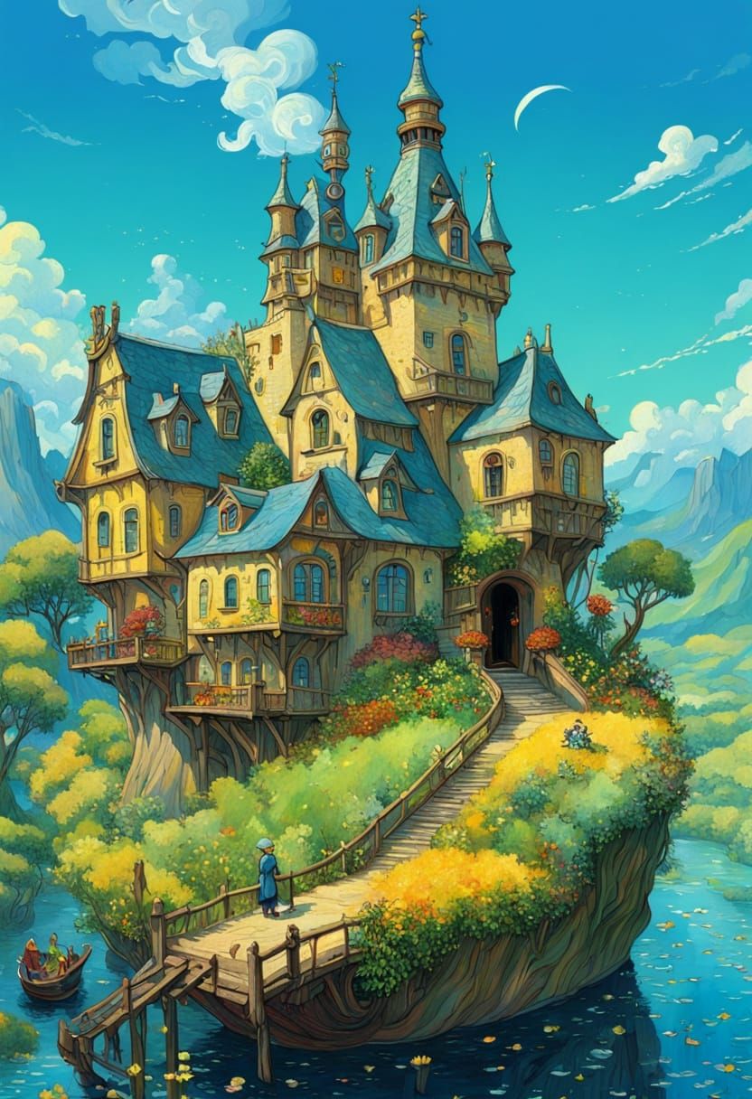 Whimsical Sci-Fi Fairytale Illustration