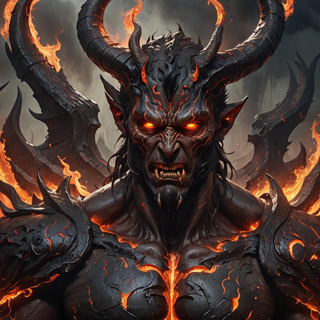 Infernal Portrait: Dark Fantasy Concept Art