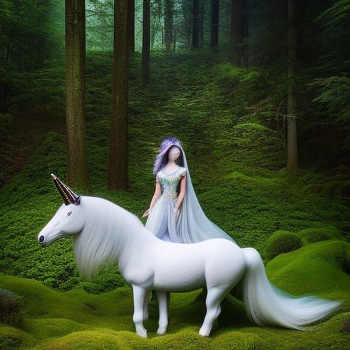 Unicorn-Human Hybrid in Mycelium Network