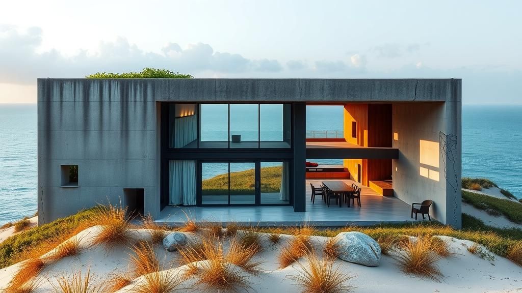 Bunker Cafe: Industrial Meets Organic Architecture