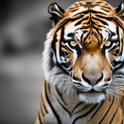 Majestic Sabertooth Tiger Portrait in Natural Light