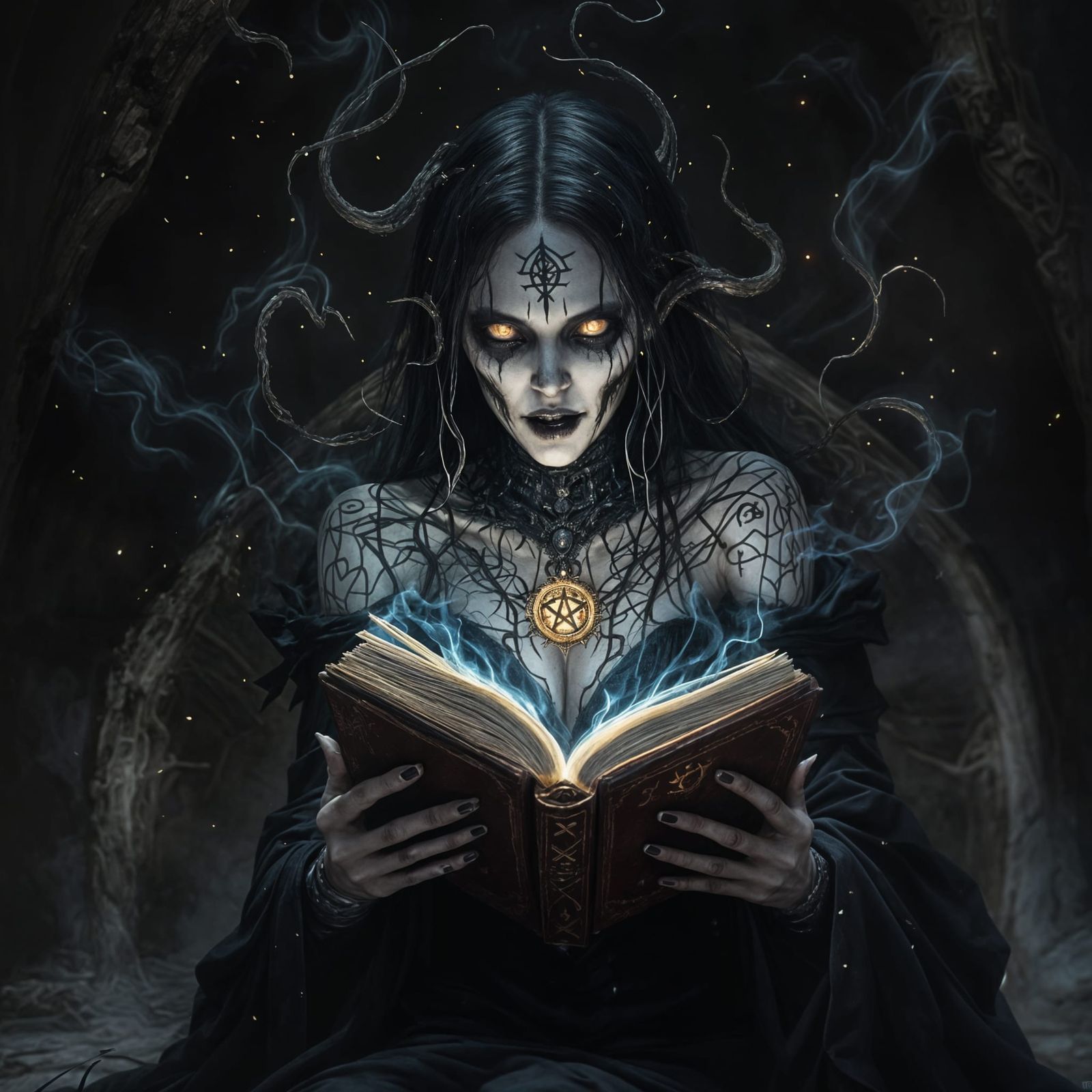 Ethereal Lich Masterpiece in Dark Contrasting Style