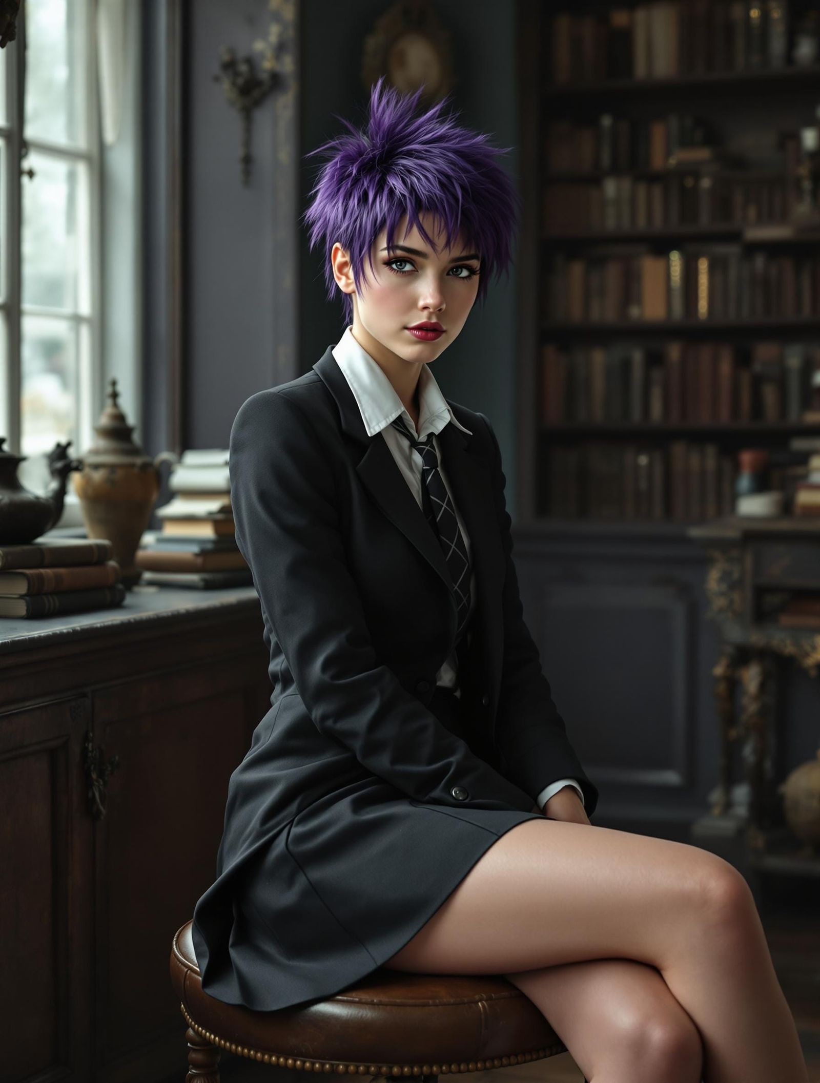 Rebellious Teenage Spirit Embodies 1970s Punk-Rock Aesthetic...