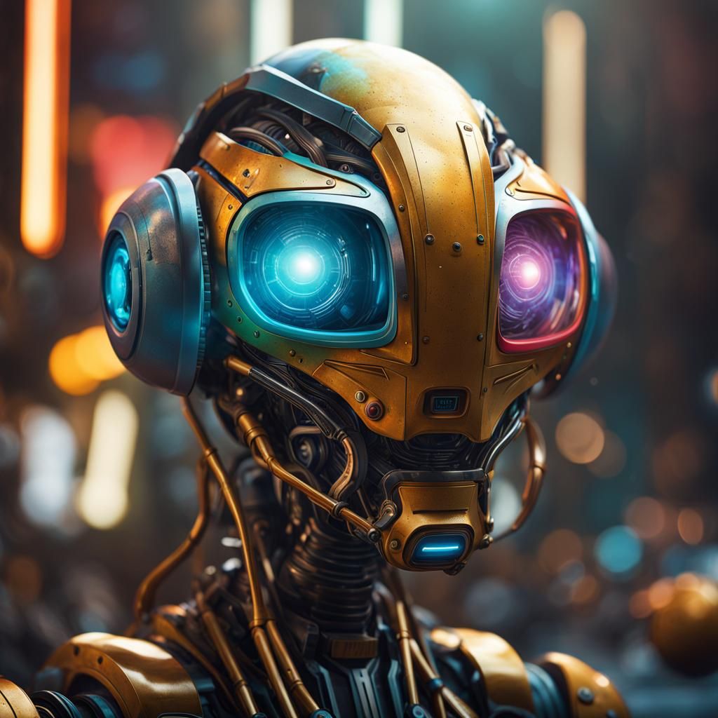 Hyperrealistic Robot Alien from Distant Galaxy